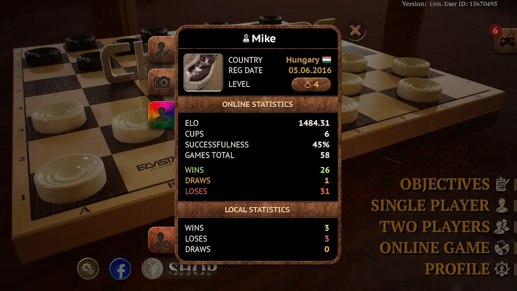 Checkers Online Elite [МОД: Деньги, Монеты и Меню MOD] Screenshot 5
