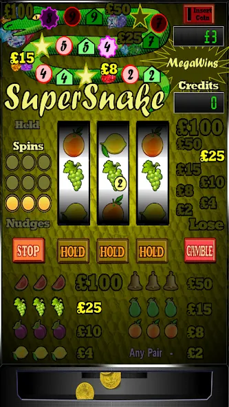 Super Snake Slot Machine [MOD: Меню/Много денег] - Скриншот 2