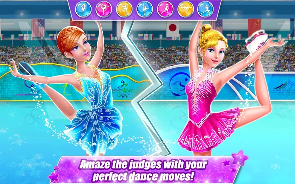 Ice Skating Superstar - Perfec [МОД: Деньги, Монеты и Меню MOD] Screenshot 1