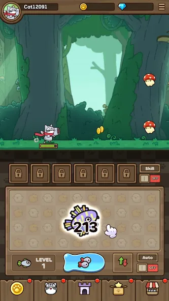 Cat Hero : Idle RPG (Кэт Хиро) [МОД: Много монет, Открытые уровни и Мега MOD] Screenshot 1