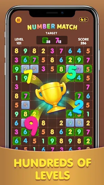 Number Match: Ten Crush Puzzle (Намбер Матч) [МОД: Много монет, Открытые уровни и Мега MOD] Screenshot 2