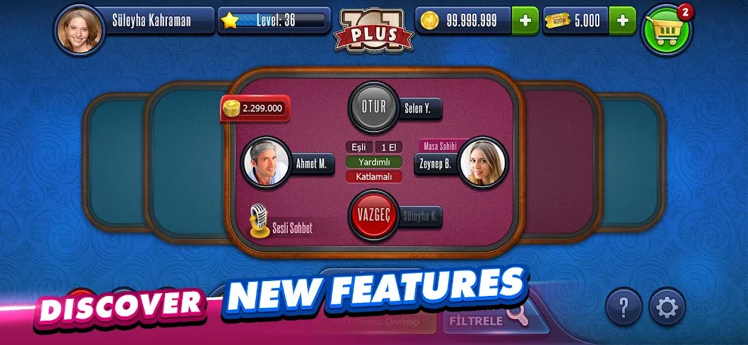 101 Okey Plus Rummy Board Game [МОД: Все открыто, Дополнительные деньги и Меню MOD] Screenshot 3
