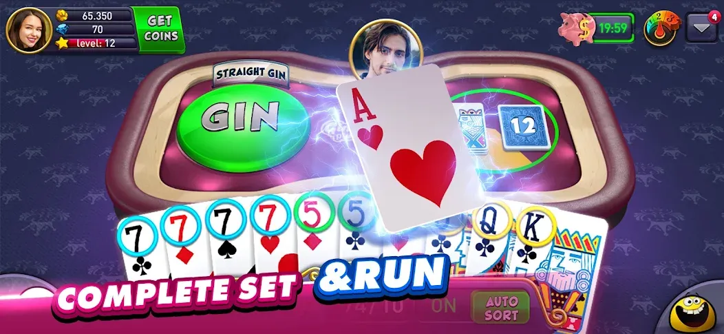 Gin Rummy Plus: Fun Card Game (Джин Рамми Плюс) [МОД: Много монет, Открытые уровни и Мега MOD] Screenshot 4