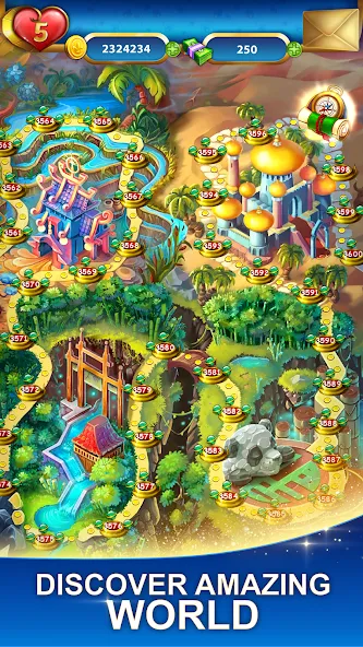Lost Jewels - Match 3 Puzzle (Лост Джуэлс) [МОД: Много монет, Открытые уровни и Мега MOD] Screenshot 5