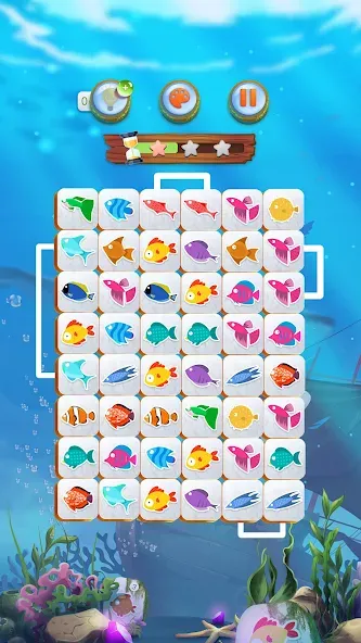 Mahjong Connect Fish World (Мацзян Коннект Рыбный Мир) [МОД: Деньги, Монеты и Меню MOD] Screenshot 3