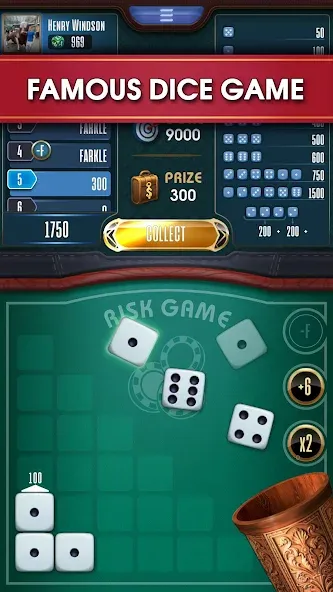 Farkle online 10000 Dice Game [МОД: Меню, Бесконечные монеты и Открытые уровни] Screenshot 1