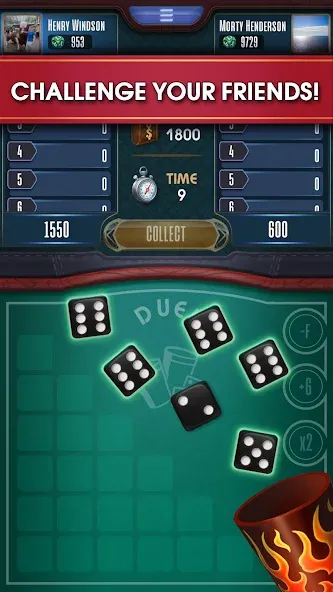 Farkle online 10000 Dice Game [МОД: Меню, Бесконечные монеты и Открытые уровни] Screenshot 3