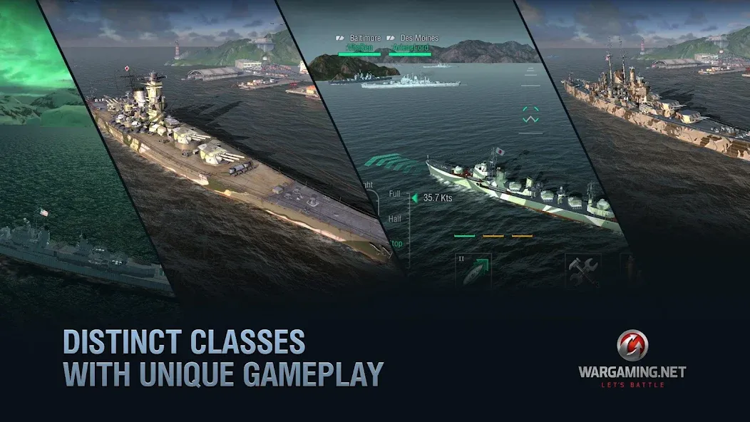 World of Warships Blitz War (Ворлд оф Варшипс Блиц Вар) [МОД: Все открыто, Дополнительные деньги и Меню MOD] Screenshot 3