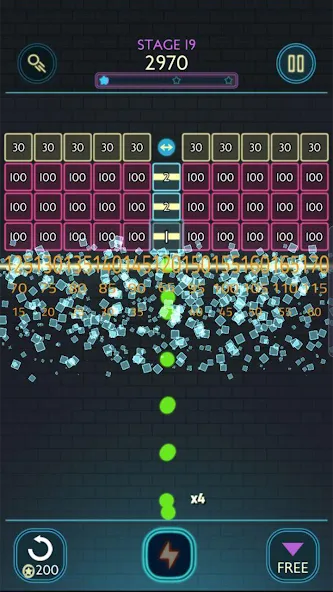 Neon bricks [МОД: Бесконечные деньги, Монеты и Мега MOD] Screenshot 5