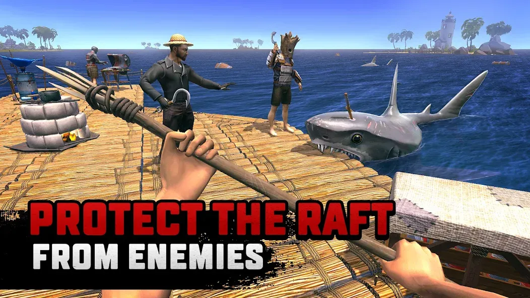 Raft® Survival: Multiplayer (Рафт Сурвивал) [МОД: Много монет, Открытые уровни и Мега MOD] Screenshot 3
