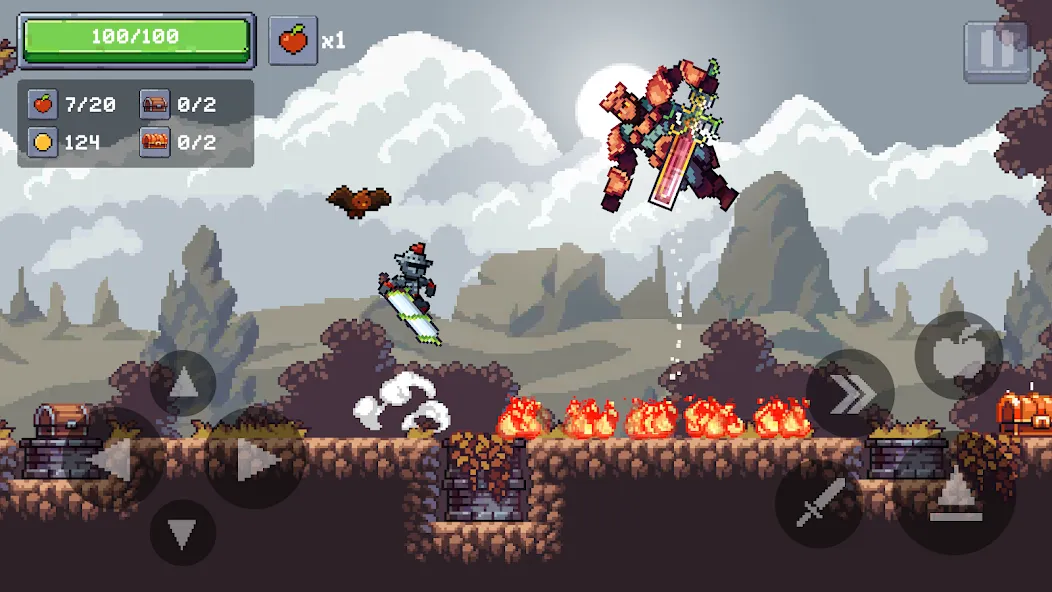 Apple Knight 2: Action Game (Эппл Найт) [МОД: Бесконечные деньги, Монеты и Мега MOD] Screenshot 1