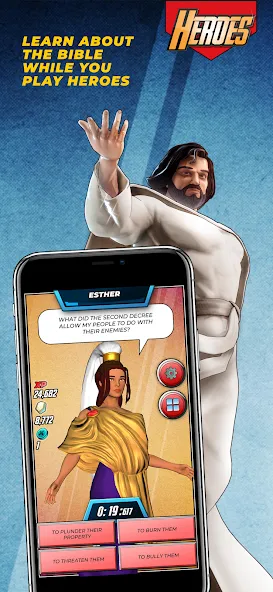 Bible Trivia Game: Heroes (Библейская игра викторина) [МОД: Деньги, Монеты и Меню MOD] Screenshot 2