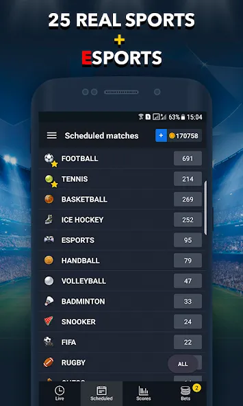 Sports Betting Game - BETUP [МОД: Много монет, Открытые уровни и Мега MOD] Screenshot 3