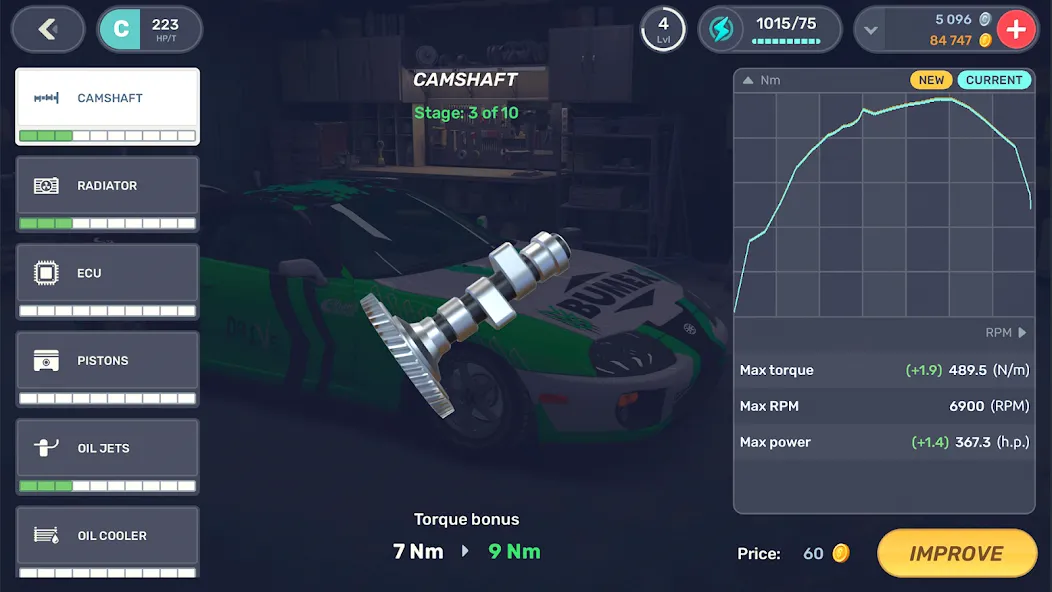 Drag Racing 3D: Streets 2 (Драг Рейсинг 3Д) [МОД: Деньги, Монеты и Меню MOD] Screenshot 3