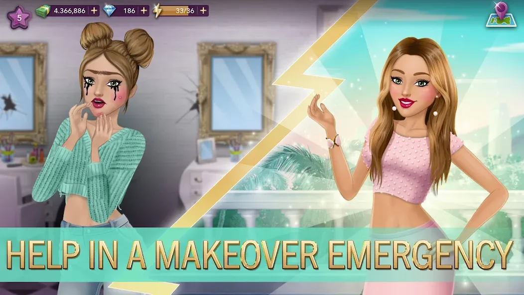 Hollywood Story®: Fashion Star (Холливуд Стори) [МОД: Все открыто, Дополнительные деньги и Меню MOD] Screenshot 1