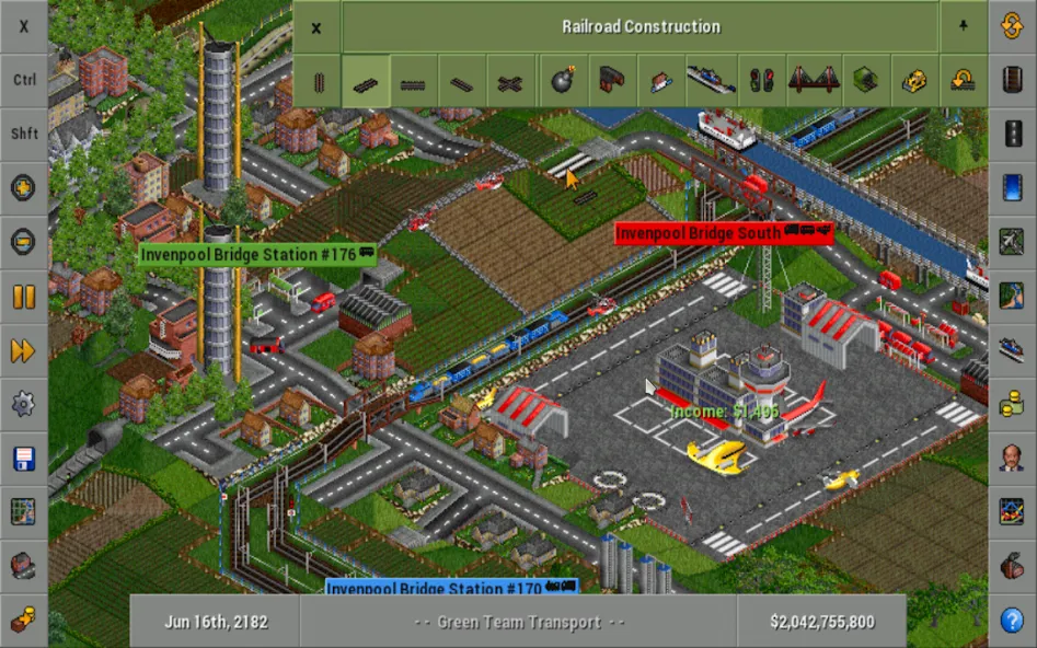 OpenTTD (Открой ТТД) [МОД: Деньги, Монеты и Меню MOD] Screenshot 1