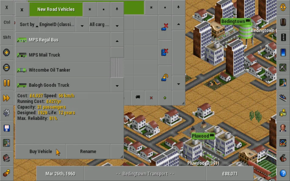 OpenTTD (Открой ТТД) [МОД: Деньги, Монеты и Меню MOD] Screenshot 2
