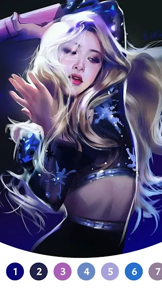 BlackPink Paint by Number (БлэкПинк Раскраска по номерам) [МОД: Много монет, Открытые уровни и Мега MOD] Screenshot 3