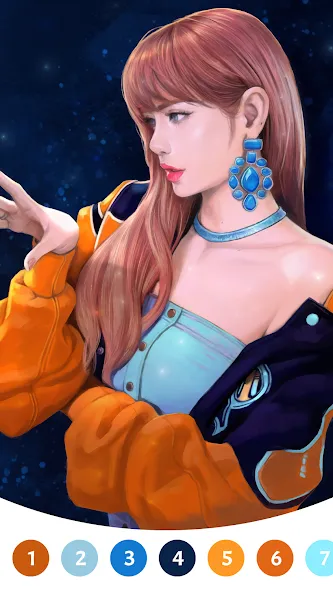 BlackPink Paint by Number (БлэкПинк Раскраска по номерам) [МОД: Много монет, Открытые уровни и Мега MOD] Screenshot 4