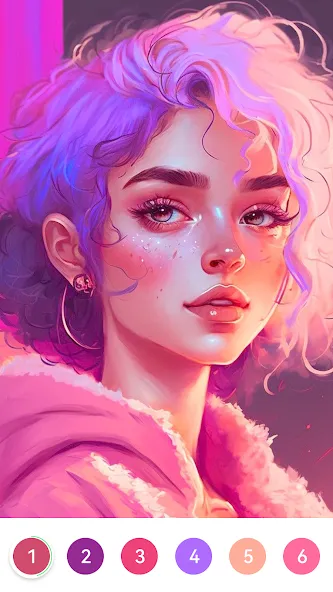 Girls Paint by Number Coloring (Девочки раскрашивают по номерам) [МОД: Много монет, Открытые уровни и Мега MOD] Screenshot 1
