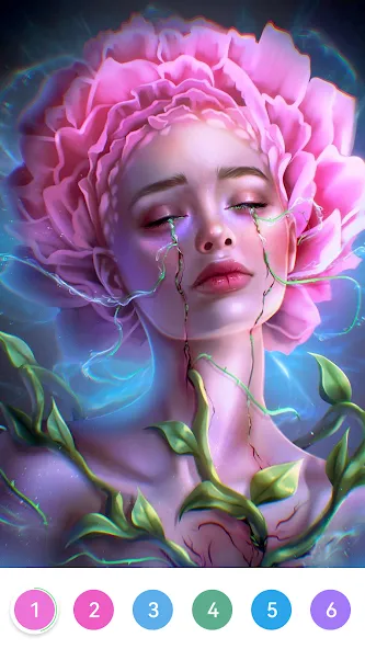 Girls Paint by Number Coloring (Девочки раскрашивают по номерам) [МОД: Много монет, Открытые уровни и Мега MOD] Screenshot 3