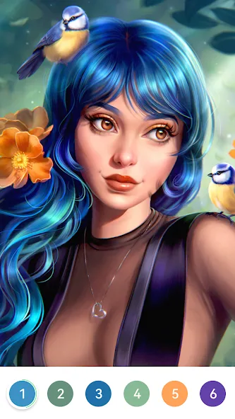 Girls Paint by Number Coloring (Девочки раскрашивают по номерам) [МОД: Много монет, Открытые уровни и Мега MOD] Screenshot 4
