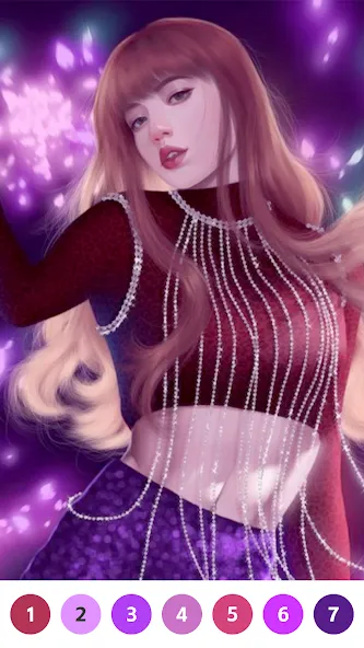 KPOP Paint by Number Coloring (КПОП Картина по номерам для раскрашивания) [МОД: Все открыто, Дополнительные деньги и Меню MOD] Screenshot 4