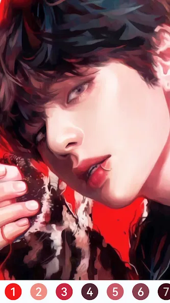 KPOP Paint by Number Coloring (КПОП Картина по номерам для раскрашивания) [МОД: Все открыто, Дополнительные деньги и Меню MOD] Screenshot 5