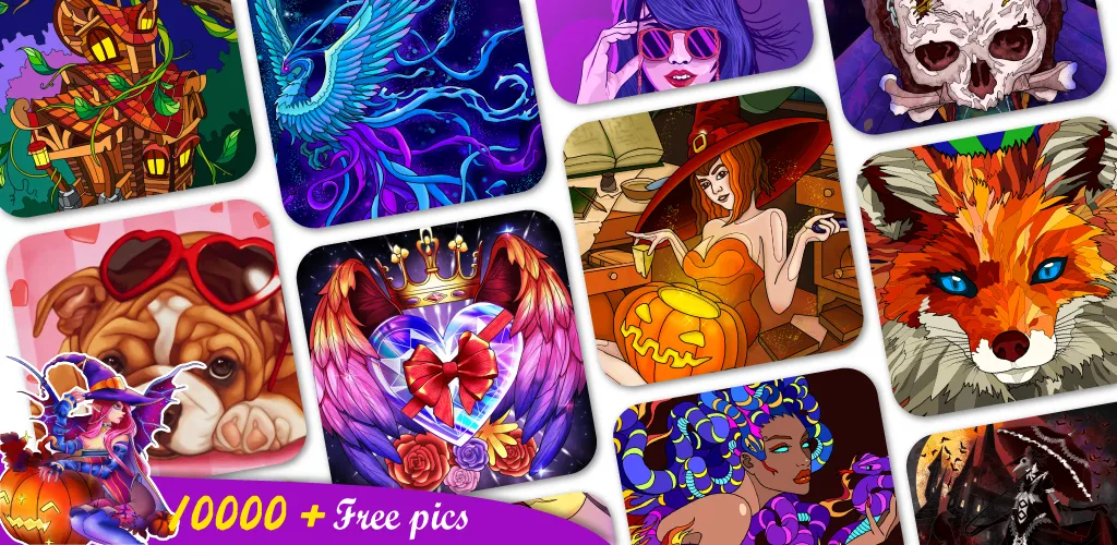 Coloring Book -Paint by Number (Малер Плюс) [МОД: Бесконечные деньги, Монеты и Мега MOD] Screenshot 1
