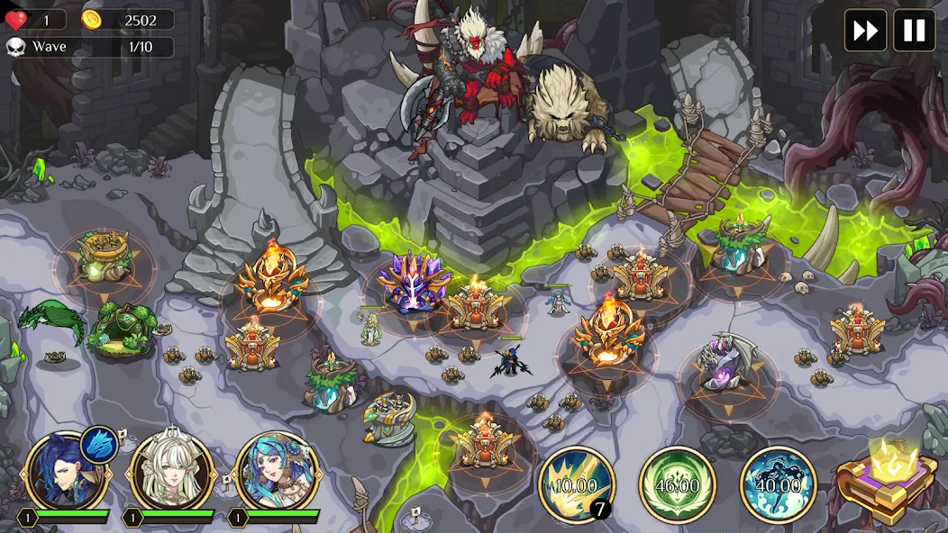 Kingdom War: Tower Defense TD (ТД Рояль) [МОД: Меню, Бесконечные монеты и Открытые уровни] Screenshot 1