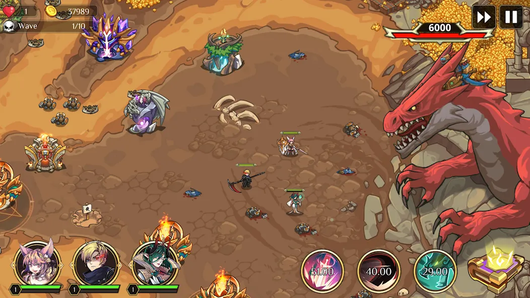 Kingdom War: Tower Defense TD (ТД Рояль) [МОД: Меню, Бесконечные монеты и Открытые уровни] Screenshot 2