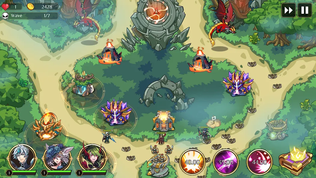 Kingdom War: Tower Defense TD (ТД Рояль) [МОД: Меню, Бесконечные монеты и Открытые уровни] Screenshot 5