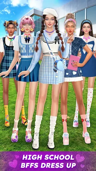 College Dress Up for Girls (Капель Макеовер) [МОД: Много денег, Монет и Все открыто] Screenshot 1