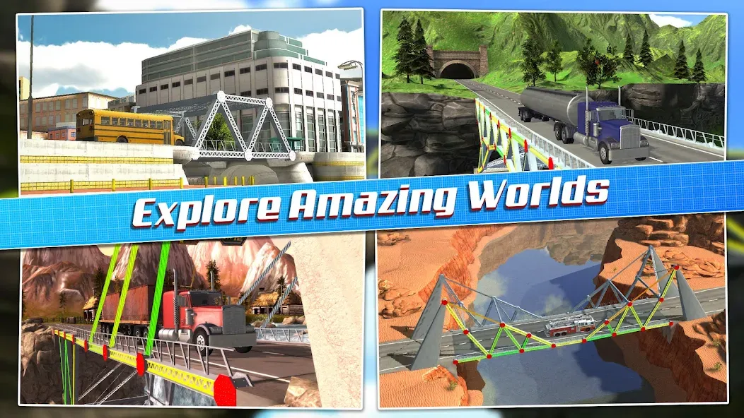 Bridge Construction Simulator (Бридж Конструкшн Симулятор) [МОД: Меню, Бесконечные монеты и Открытые уровни] Screenshot 5