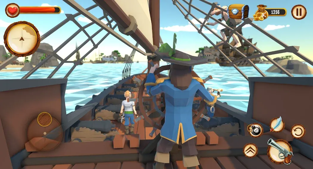 Pirate Polygon Caribbean Sea (Пиратская Полигон Карибское море) [МОД: Деньги, Монеты и Меню MOD] Screenshot 2