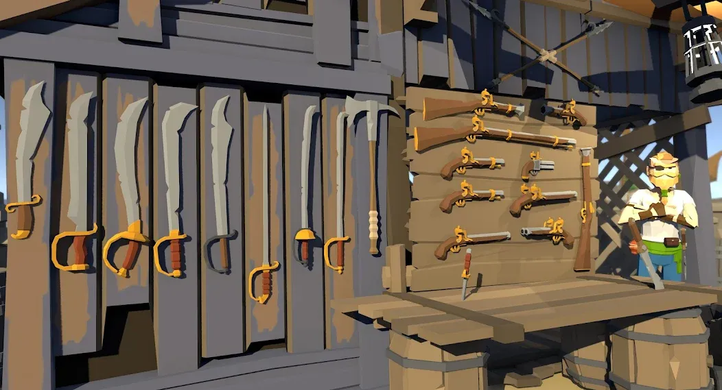 Pirate Polygon Caribbean Sea (Пиратская Полигон Карибское море) [МОД: Деньги, Монеты и Меню MOD] Screenshot 3