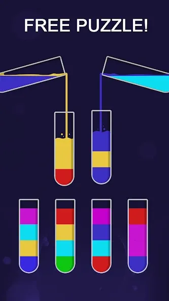 Color Sort Puzzle-Puzzle Game (Цветной головоломка сортировки) [МОД: Бесконечные деньги, Монеты и Мега MOD] Screenshot 5