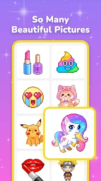 Pixel Coloring-Color by number [МОД: Бесконечные деньги, Монеты и Мега MOD] Screenshot 1