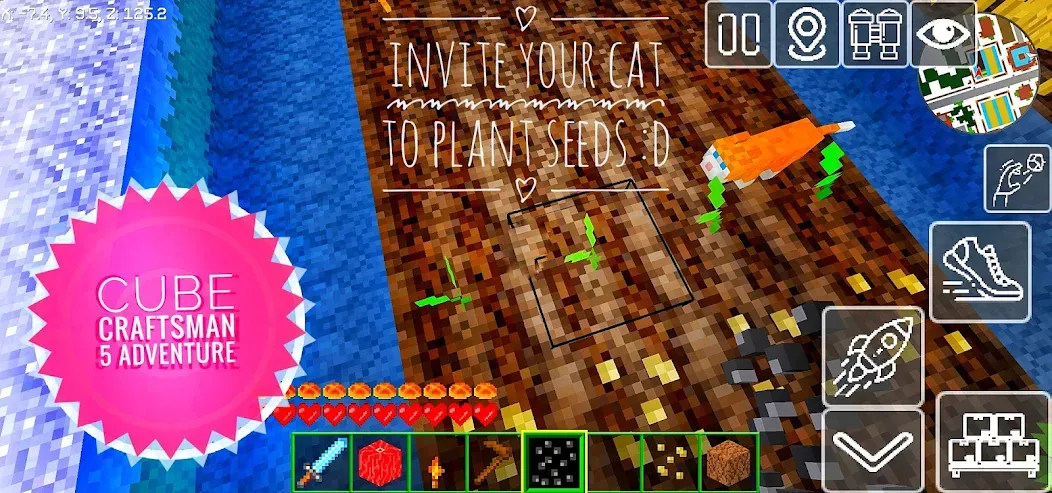 Cube Craftsman 5 Adventure (КубКрафт Приключение) [МОД: Много монет, Открытые уровни и Мега MOD] Screenshot 5