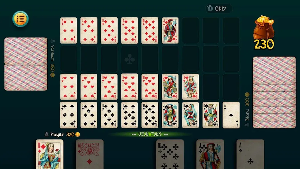 Nine Card Game online offline [МОД: Все открыто, Дополнительные деньги и Меню MOD] Screenshot 1