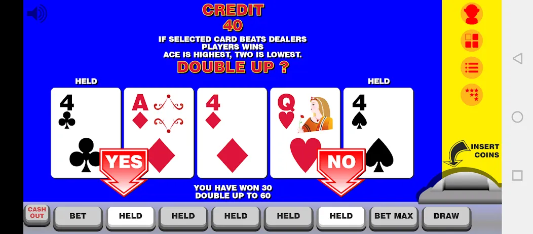 Video Poker with Double Up [МОД: Меню, Бесконечные монеты и Открытые уровни] Screenshot 2