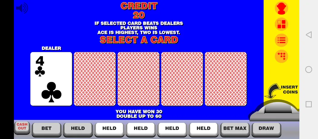 Video Poker with Double Up [МОД: Меню, Бесконечные монеты и Открытые уровни] Screenshot 3