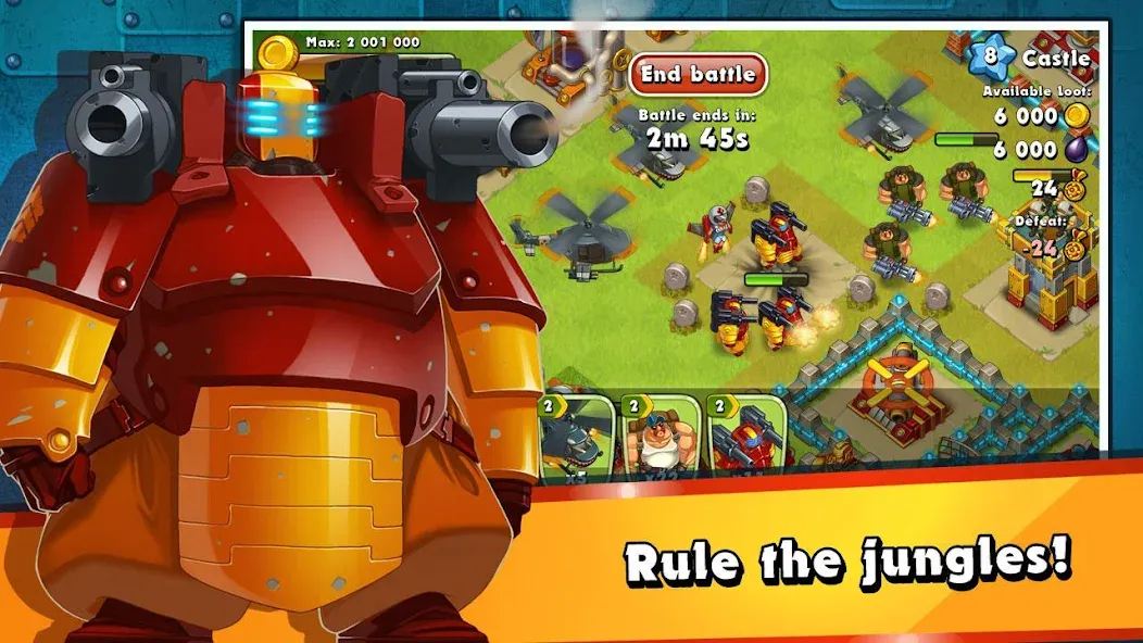 Jungle Heat: War of Clans (Джангл Хит) [МОД: Все открыто, Дополнительные деньги и Меню MOD] Screenshot 5