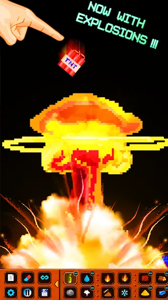 SandBox: Powder Simulator [MOD: Много монет/Энергии] - Скриншот 1