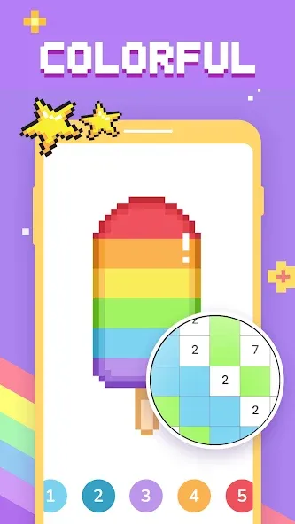 Paint by Number - Pixel Art [МОД: Много монет, Открытые уровни и Мега MOD] Screenshot 1