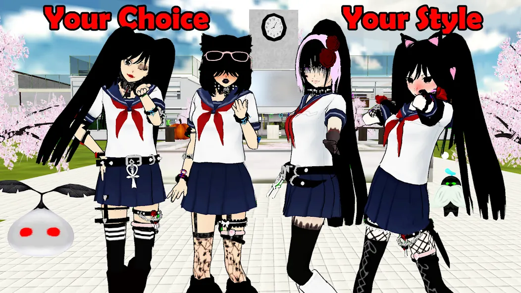 SchoolGirl AI 3D Anime Sandbox (Школьница  3D аниме песочница) [МОД: Много монет, Открытые уровни и Мега MOD] Screenshot 1