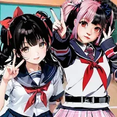 Скачать SchoolGirl AI 3D Anime Sandbox (Школьница  3D аниме песочница) [МОД: Много монет, Открытые уровни и Мега MOD] | Взлом SchoolGirl AI 3D Anime Sandbox на Андроид