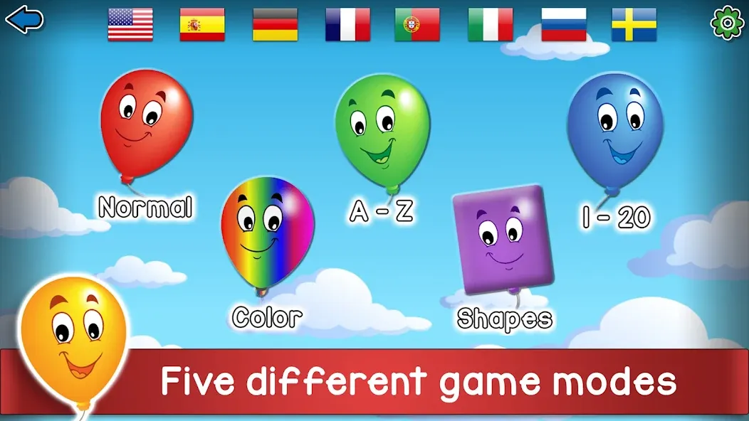 Kids Balloon Pop Game [МОД: Деньги, Монеты и Меню MOD] Screenshot 1