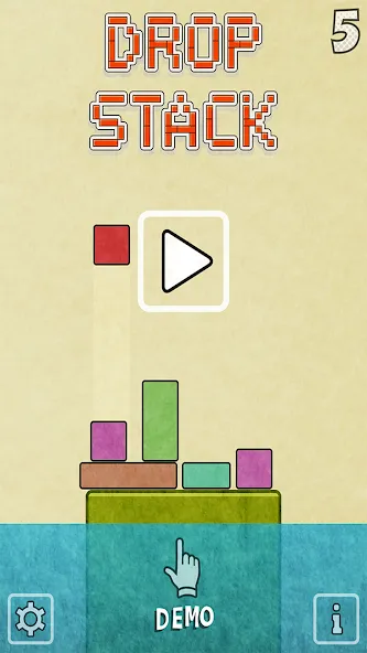 Drop Stack Block Stacking Game (Дроп Стэк блочная игра с укладкой блоков) [МОД: Деньги, Монеты и Меню MOD] Screenshot 1