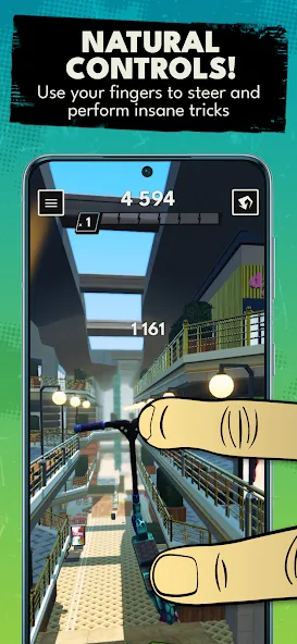 Touchgrind Scooter (Тачгринд Скутер) [МОД: Бесконечные деньги, Монеты и Мега MOD] Screenshot 3